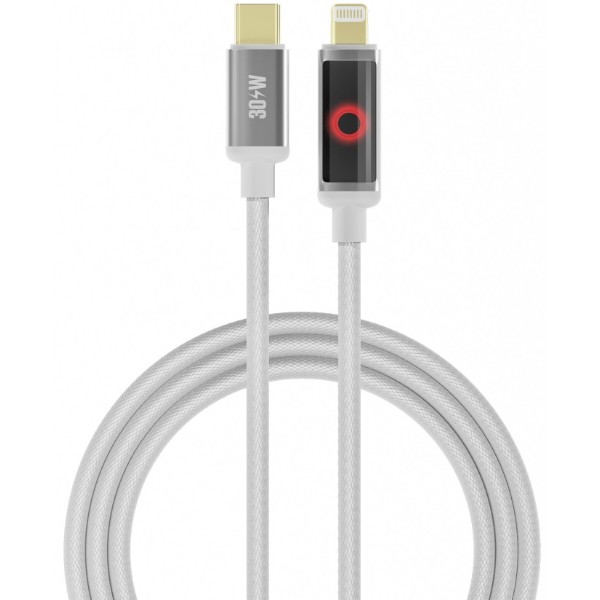 Фото - Кабель YOKI SMART PULSE Type-C to iP 30W 1.2m White (SM33)